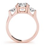 Three Stone Engagement Ring, Round Shape, in Rose Gold - 84464