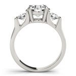 Three Stone Engagement Ring, Round Shape, in Platinum - 84464