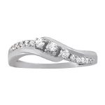 Diamond Fashion Ring, Round Shape, in White Gold - 84466