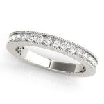 Channel Set Wedding Ring, in White Gold - 84472