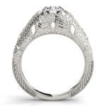 Antique Engagement Ring, Vintage Style, Round Shape, in Sterling Silver - 84514