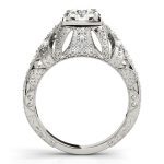 Antique Engagement Ring, Vintage Style, Round Shape, in Sterling Silver - 84516