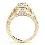 Antique Engagement Ring, Vintage Style, Round Shape, in Yellow Gold - 84516