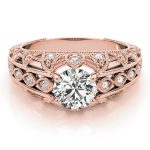 Antique Engagement Ring, Vintage Style, Shape, in Rose Gold - 84517