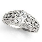 Antique Engagement Ring, Vintage Style, Shape, in Sterling Silver - 84517