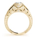 Antique Engagement Ring, Vintage Style, Round Shape, in Yellow Gold - 84519