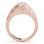 Antique Engagement Ring, Vintage Style, Round Shape, in Rose Gold - 84521