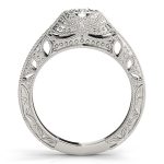 Antique Engagement Ring, Vintage Style, Round Shape, in Sterling Silver - 84538