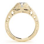 Antique Engagement Ring, Vintage Style, Round Shape, in Yellow Gold - 84538