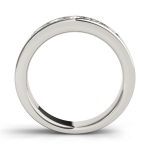 Channel Set Wedding Ring, in White Gold - F1313