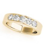 Channel Set Wedding Ring, in Yellow Gold - F1313