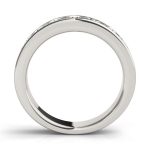 Channel Set Wedding Ring, in White Gold - F1314