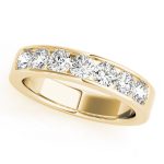 Channel Set Wedding Ring, in Yellow Gold - F1314