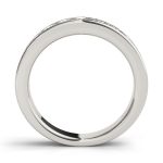 Channel Set Wedding Ring, in White Gold - F1315