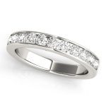 Channel Set Wedding Ring, in White Gold - F1316