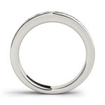 Channel Set Wedding Ring, in White Gold - F1316