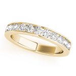 Channel Set Wedding Ring, in Yellow Gold - F1316