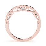 Curverd Wedding Ring, in Rose Gold - 50820