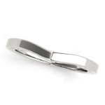 Curverd Wedding Ring, in Platinum - 50820