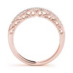 Curverd Wedding Ring, in Rose Gold - 50822