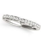 Curverd Wedding Ring, in White Gold - 50822