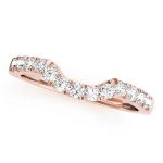 Curverd Wedding Ring, in Rose Gold - 50823