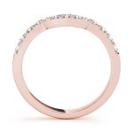 Curverd Wedding Ring, in Rose Gold - 50823