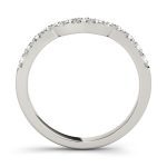 Curverd Wedding Ring, in White Gold - 50823