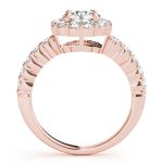 Halo Engagement Ring, Round Shape, in Rose Gold - 50830