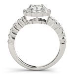 Halo Engagement Ring, Round Shape, in White Gold - 50830