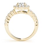 Halo Engagement Ring, Round Shape, in Yellow Gold - 50830