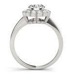 Halo Engagement Ring, Round Shape, in Platinum - 50833