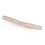 Curverd Wedding Ring, in Rose Gold - 50839