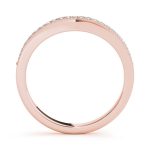 Curverd Wedding Ring, in Rose Gold - 50839