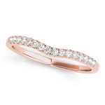 Curverd Wedding Ring, in Rose Gold - 50863