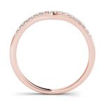 Curverd Wedding Ring, in Rose Gold - 50863