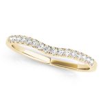 Curverd Wedding Ring, in Yellow Gold - 50863