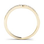 Curverd Wedding Ring, in Yellow Gold - 50863