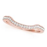 Curverd Wedding Ring, in Rose Gold - 50868