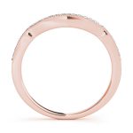 Curverd Wedding Ring, in Rose Gold - 50868