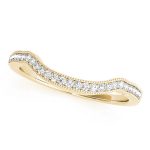 Curverd Wedding Ring, in Yellow Gold - 50868