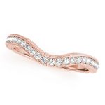 Curverd Wedding Ring, in Rose Gold - 50875