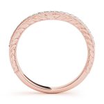 Curverd Wedding Ring, in Rose Gold - 50875