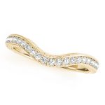 Curverd Wedding Ring, in Yellow Gold - 50875