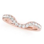 Curverd Wedding Ring, in Rose Gold - 50885