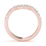 Curverd Wedding Ring, in Rose Gold - 50885