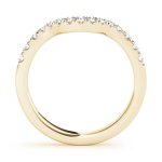 Curverd Wedding Ring, in Yellow Gold - 50885