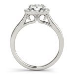 Halo Engagement Ring, Round Shape, in Sterling Silver - 84658