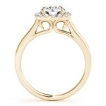 Halo Engagement Ring, Round Shape, in Yellow Gold - 84658