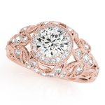 Vintage Engagement Ring, Round Shape, in Rose Gold - 84672